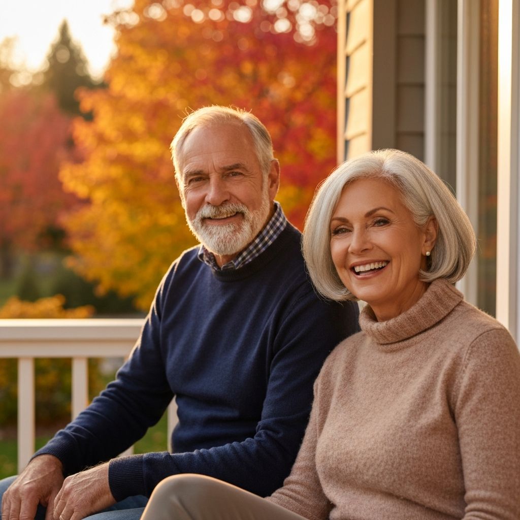 Happy retired couple enjoying their golden years